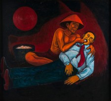 Yos Suprapto's solo painting 