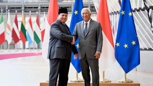 President Prabowo Subianto and President of the European Council, António Costa