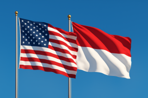 USA & Indonesia Flags