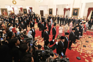 Wamen pelantikan - image source: Antara Foto/ Sigid Kurniawan