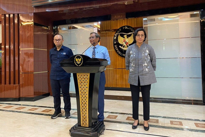 Mahfud MD Sri Mulyani - image source: Foto/MPI/Riana Rizkia